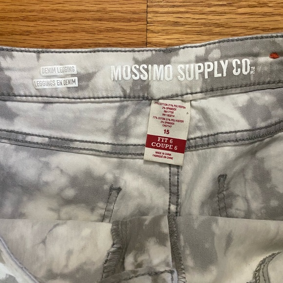 Mossimo Denim Leggings Juniors 15(32in) Gray Tie Dye Skinny Stretch Women’s - Picture 3 of 8
